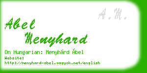 abel menyhard business card